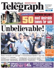  () Newspaper Front Page for 1 October 2012