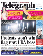 () Newspaper Front Page for 1 January 2013