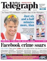  () Newspaper Front Page for 2 August 2012