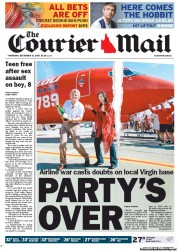 Courier Mail (Australia) Newspaper Front Page for 13 December 2012