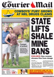 Courier Mail (Australia) Newspaper Front Page for 13 February 2013