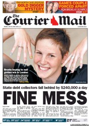 Courier Mail (Australia) Newspaper Front Page for 13 July 2012