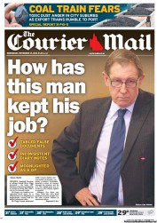 Courier Mail (Australia) Newspaper Front Page for 14 November 2012