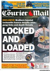 Courier Mail (Australia) Newspaper Front Page for 14 December 2012