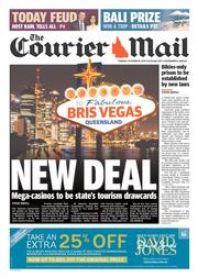 Courier Mail (Australia) Newspaper Front Page for 15 October 2013