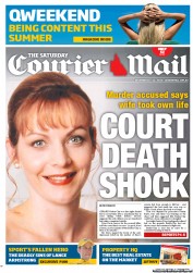 Courier Mail (Australia) Newspaper Front Page for 15 December 2012