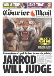Courier Mail (Australia) Newspaper Front Page for 17 October 2013