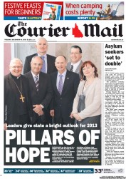 Courier Mail (Australia) Newspaper Front Page for 18 December 2012