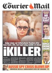 Courier Mail (Australia) Newspaper Front Page for 19 November 2013