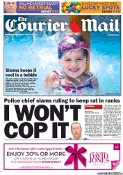 Courier Mail (Australia) Newspaper Front Page for 19 December 2012
