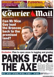 Courier Mail (Australia) Newspaper Front Page for 19 July 2012