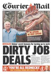 Courier Mail (Australia) Newspaper Front Page for 1 November 2013