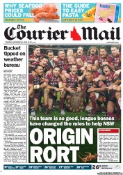Courier Mail (Australia) Newspaper Front Page for 20 November 2012