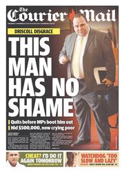 Courier Mail (Australia) Newspaper Front Page for 20 November 2013