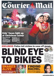 Courier Mail (Australia) Newspaper Front Page for 20 December 2012