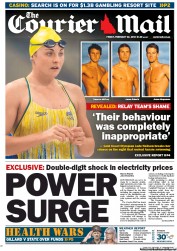 Courier Mail (Australia) Newspaper Front Page for 22 February 2013