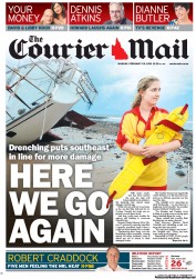 Courier Mail (Australia) Newspaper Front Page for 25 February 2013