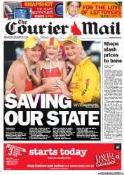 Courier Mail (Australia) Newspaper Front Page for 26 December 2012