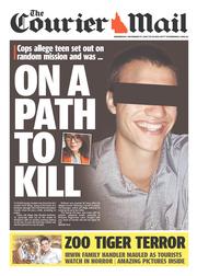 Courier Mail (Australia) Newspaper Front Page for 27 November 2013