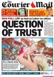 Courier Mail (Australia) Newspaper Front Page for 28 November 2012