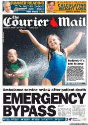 Courier Mail (Australia) Newspaper Front Page for 2 January 2013