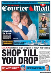 Courier Mail (Australia) Newspaper Front Page for 2 June 2012