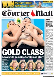 Courier Mail (Australia) Newspaper Front Page for 30 July 2012