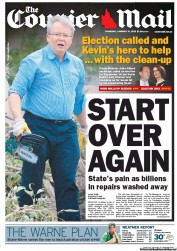 Courier Mail (Australia) Newspaper Front Page for 31 January 2013
