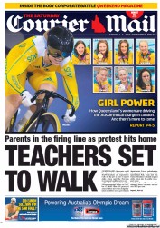 Courier Mail (Australia) Newspaper Front Page for 4 August 2012