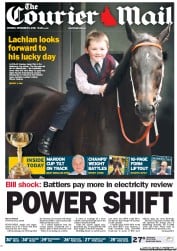Courier Mail (Australia) Newspaper Front Page for 5 November 2012