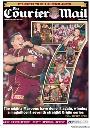 Courier Mail (Australia) Newspaper Front Page for 5 July 2012