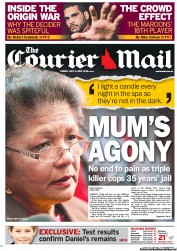 Courier Mail (Australia) Newspaper Front Page for 6 July 2012