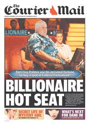 Courier Mail (Australia) Newspaper Front Page for 7 November 2013
