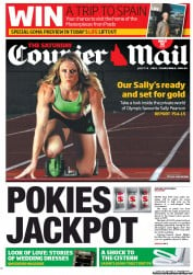 Courier Mail (Australia) Newspaper Front Page for 7 July 2012