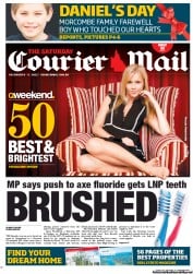 Courier Mail (Australia) Newspaper Front Page for 8 December 2012