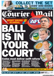 Courier Mail (Australia) Newspaper Front Page for 8 February 2013
