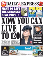 Daily Express Newspaper Front Page (UK) for 10 November 2014