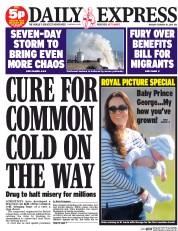 Daily Express (UK) Newspaper Front Page for 10 February 2014