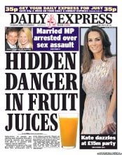 Daily Express (UK) Newspaper Front Page for 10 June 2011