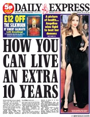 Daily Express Newspaper Front Page (UK) for 10 July 2014