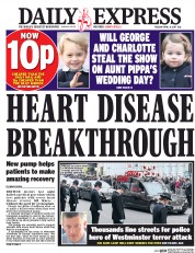 Daily Express (UK) Newspaper Front Page for 11 April 2017