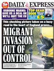 Daily Express (UK) Newspaper Front Page for 11 June 2015