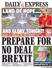 Daily Express (UK) Newspaper Front Page for 11 July 2018