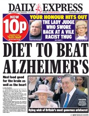 Daily Express (UK) Newspaper Front Page for 11 August 2016