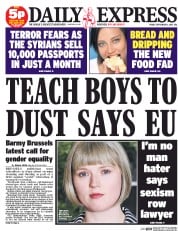 Daily Express Newspaper Front Page (UK) for 11 September 2015