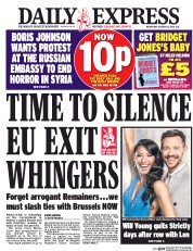 Daily Express (UK) Newspaper Front Page for 12 October 2016