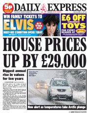 Daily Express Newspaper Front Page (UK) for 12 December 2014