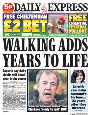 Daily Express Newspaper Front Page (UK) for 12 March 2015