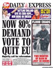 Daily Express (UK) Newspaper Front Page for 12 June 2012
