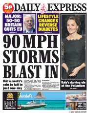 Daily Express Newspaper Front Page (UK) for 14 November 2014